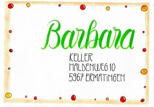 Tannenbaum 2 Kuvert adressiert
